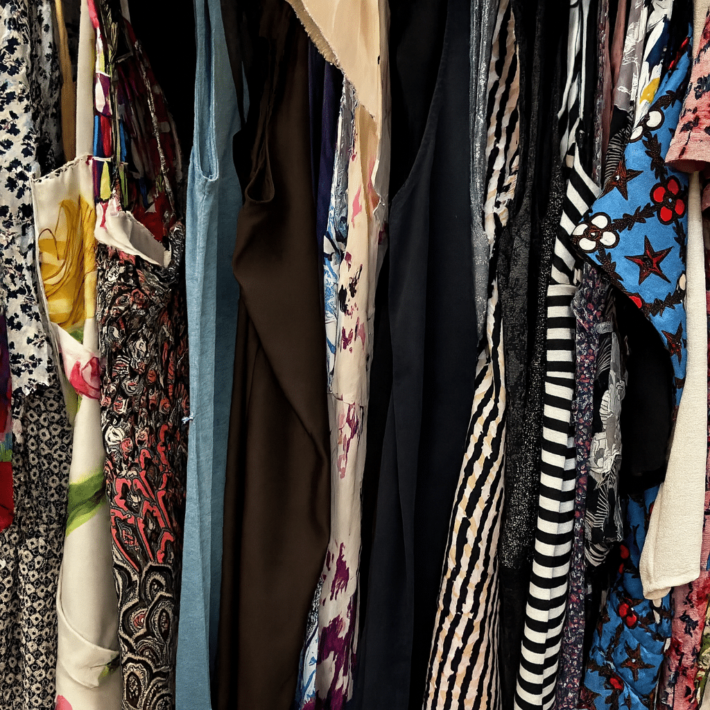 Coleccion de prendas de colores y patrones